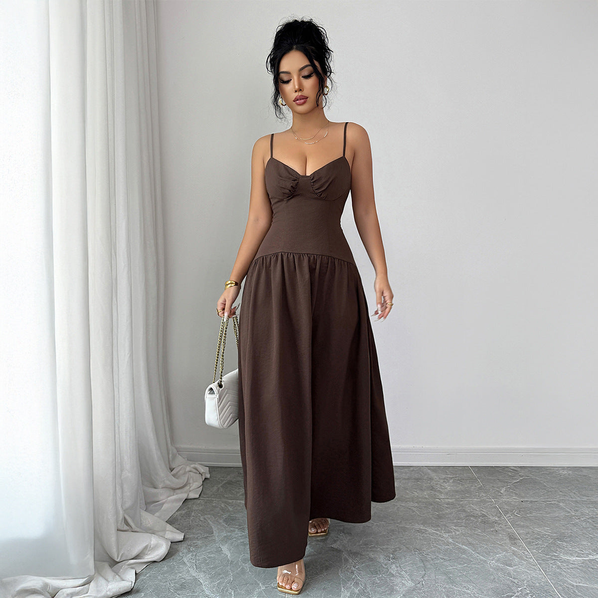 Women's Elegant Vintage-style Slip Dress