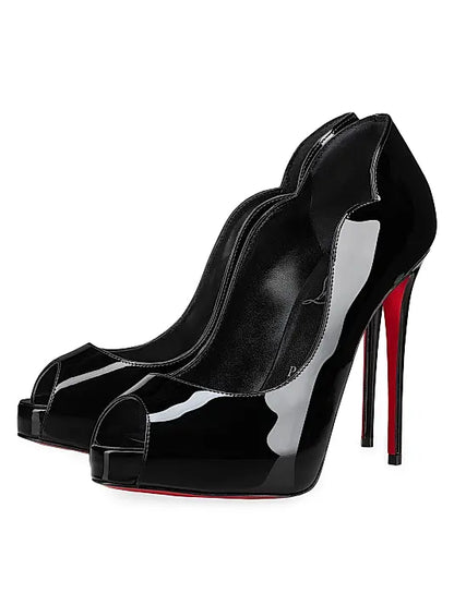 Hot Chick Alta 120MM Patent Leather Pumps