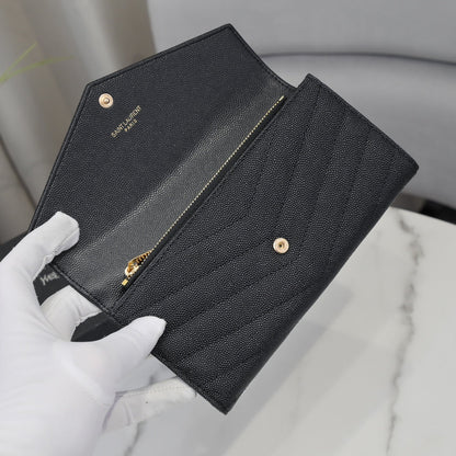 Cassandre Metalasse Large Flap Wallet Gold-Tone Hardware
