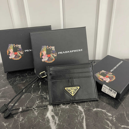 Card Holder With Triangle Logo