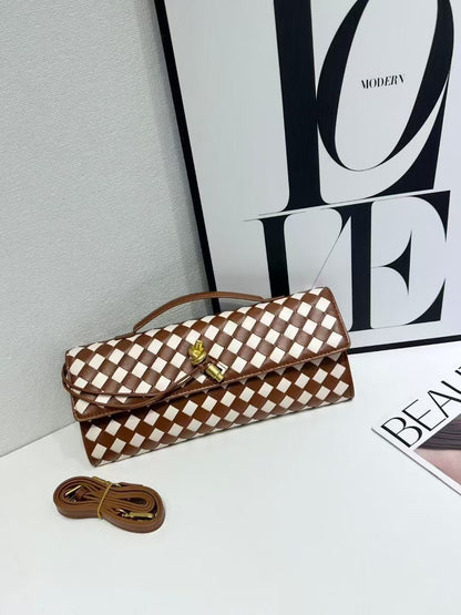 Woven Leather Clutch