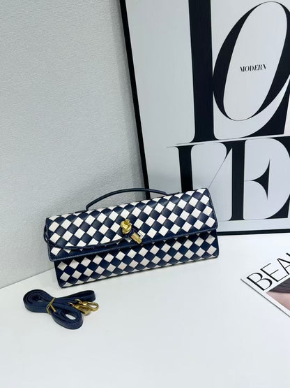 Woven Leather Clutch