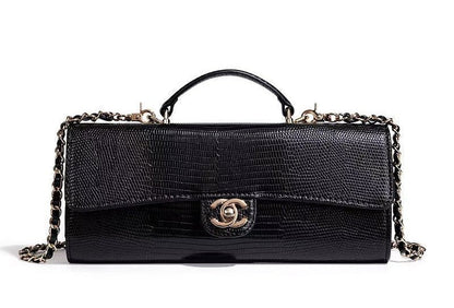 Long Top Handle Clutch With Chain