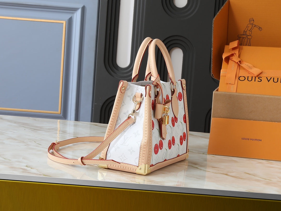 TM Cherry Monogram Hansbag
