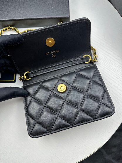 Pearl Crush Mini Flap Bag