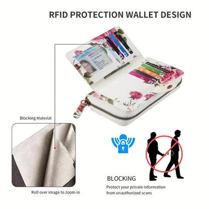 PU Leather Long Wallet Clutch Bag