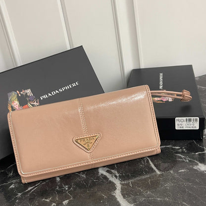 Black Leather Long Wallet