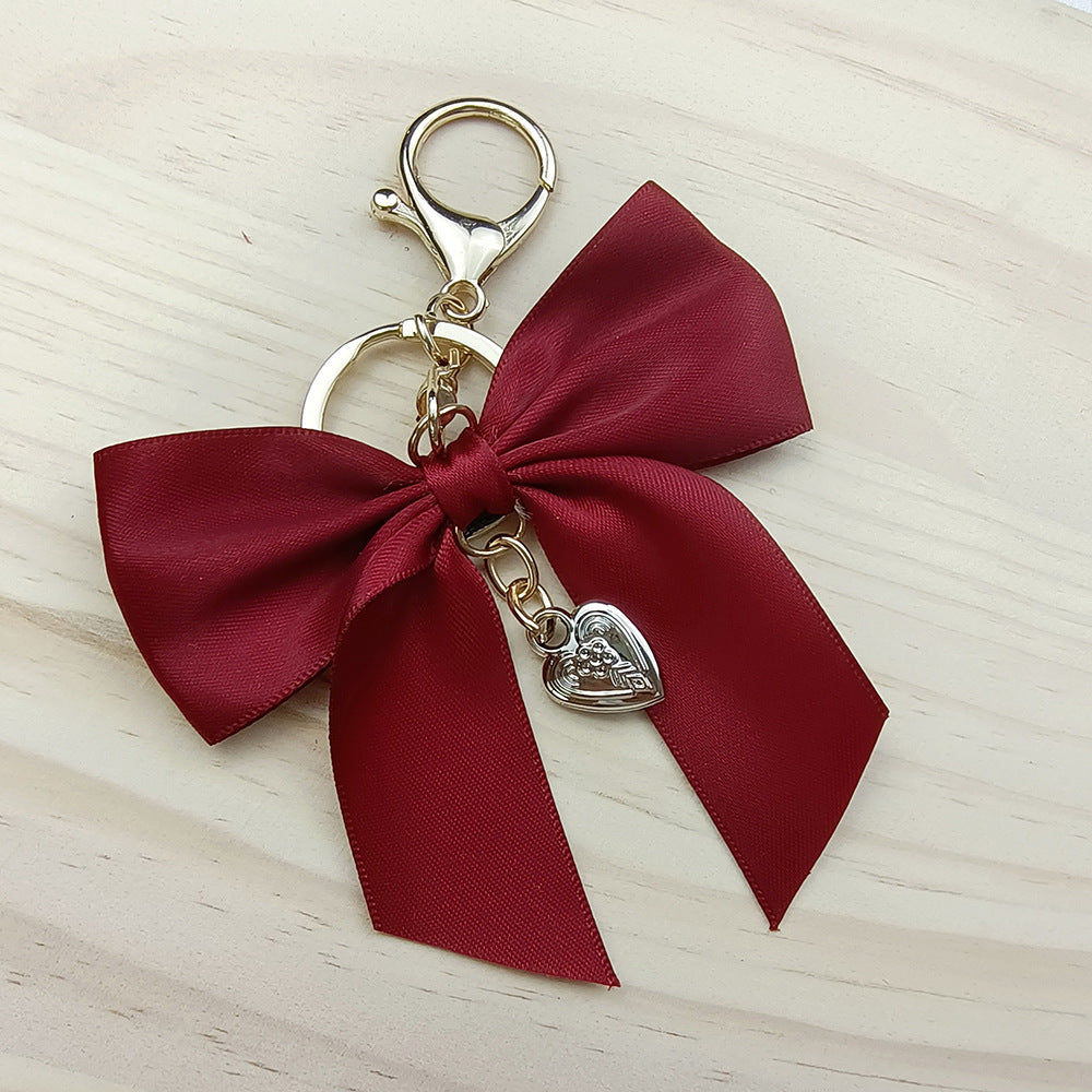 Red Bow Keychain Fashion Bag Package Pendant Ins