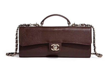 Long Top Handle Clutch With Chain