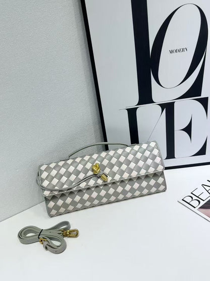 Woven Leather Clutch