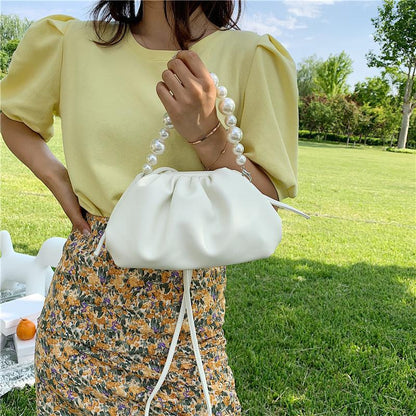 Pearl Chain Dumpling Women Bag