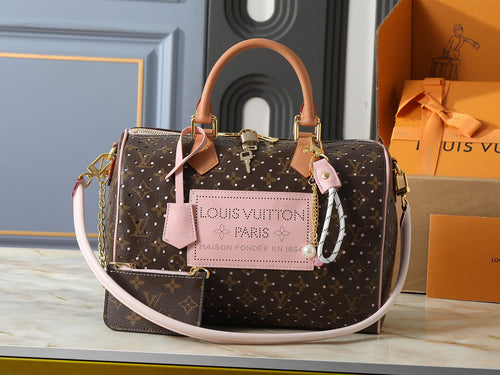 Perforated Monogram Travel Boston Bag with Matching Wallet