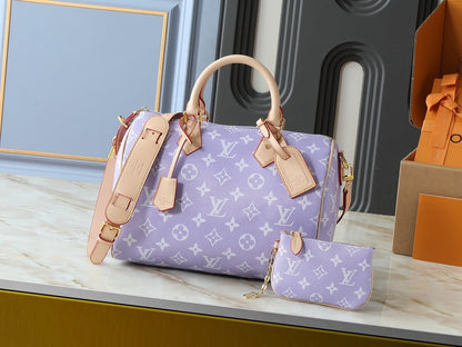 Speedy P9 Bandouliere Pastel Purple Handbag