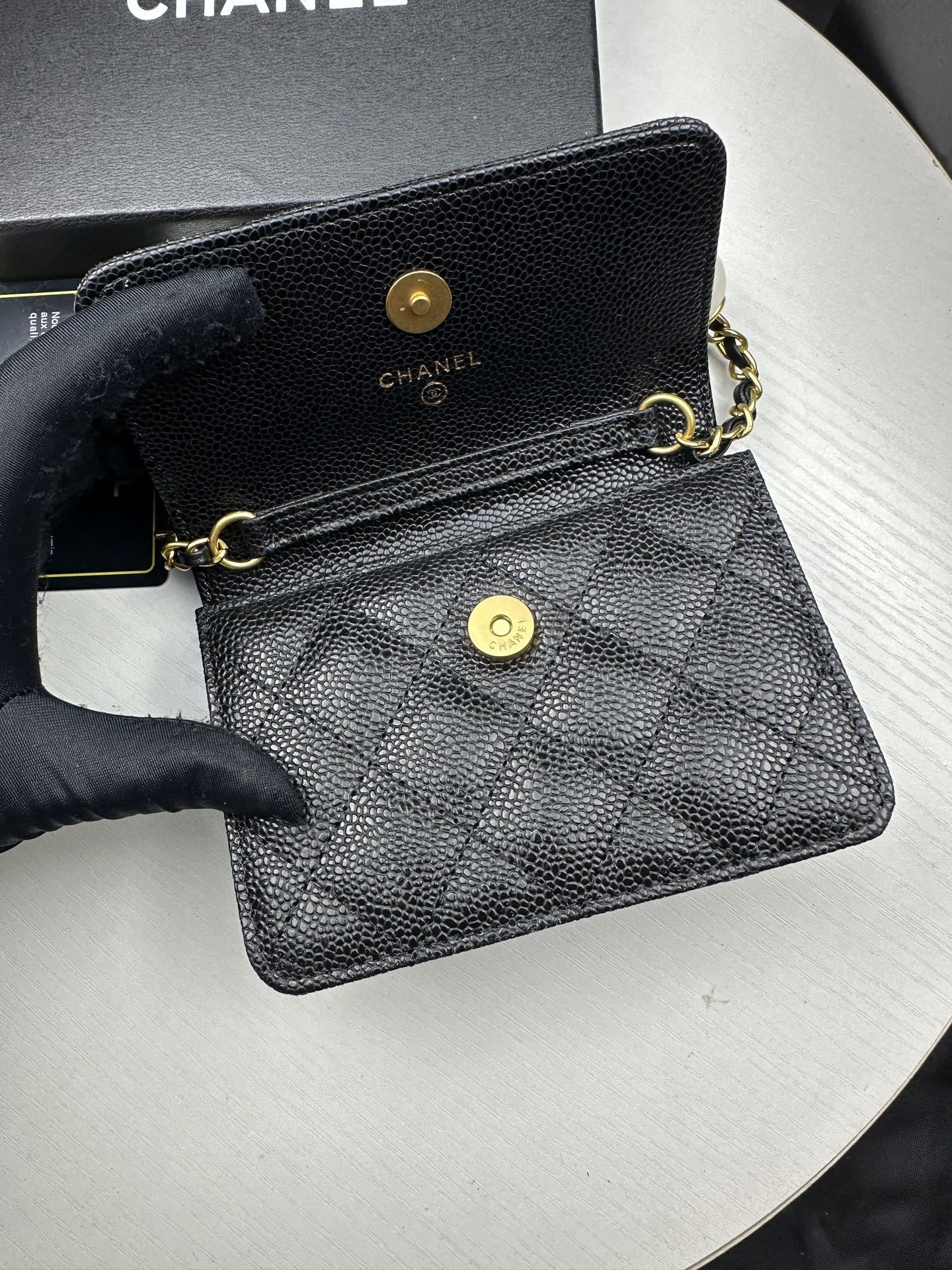 Pearl Crush Mini Flap Bag