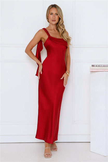 Women's Solid Color Strapless Dress