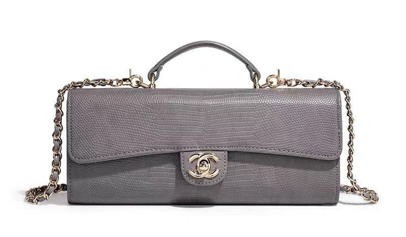 Long Top Handle Clutch With Chain