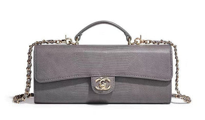 Long Top Handle Clutch With Chain