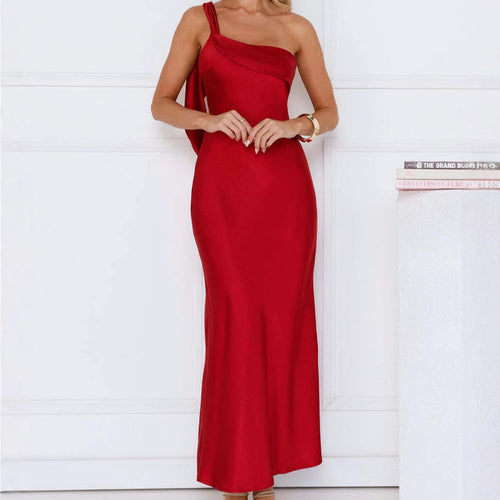 Women's Solid Color Strapless Dress