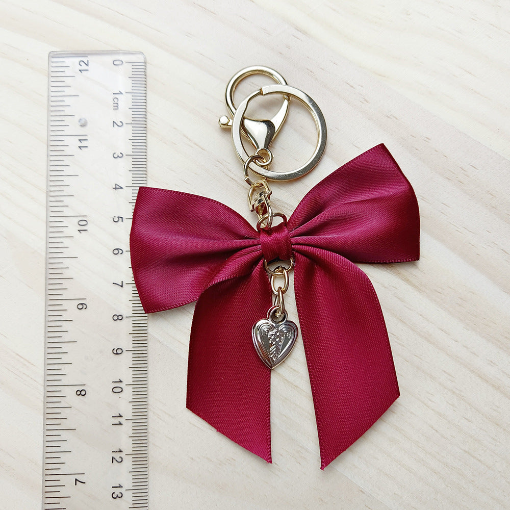 Red Bow Keychain Fashion Bag Package Pendant Ins