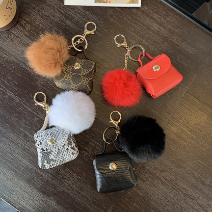 Ins Internet Celebrity Fur Ball Keychain Bag Ornaments