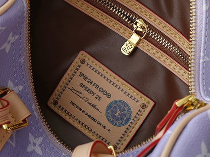 Speedy P9 Bandouliere Pastel Purple Handbag