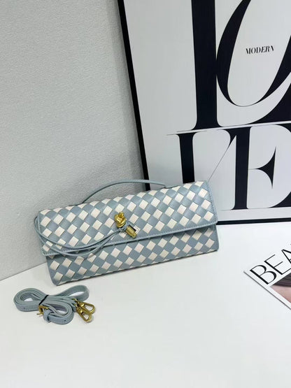 Woven Leather Clutch