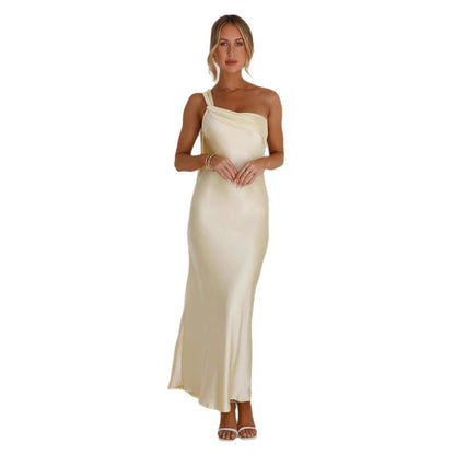 Women's Solid Color Strapless Dress