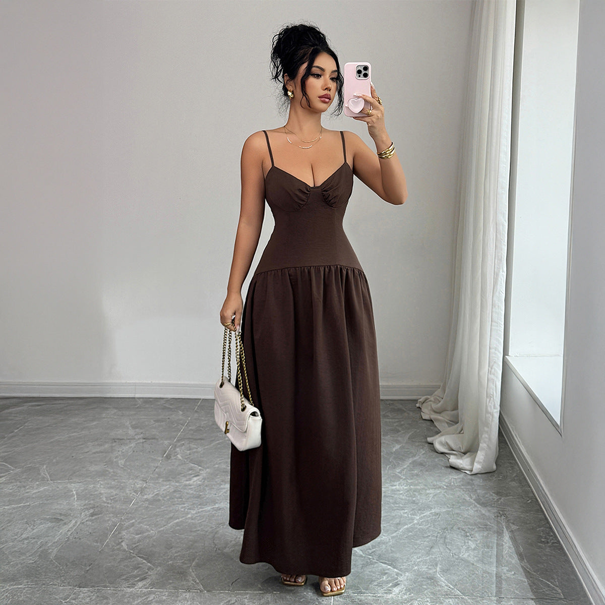 Women's Elegant Vintage-style Slip Dress