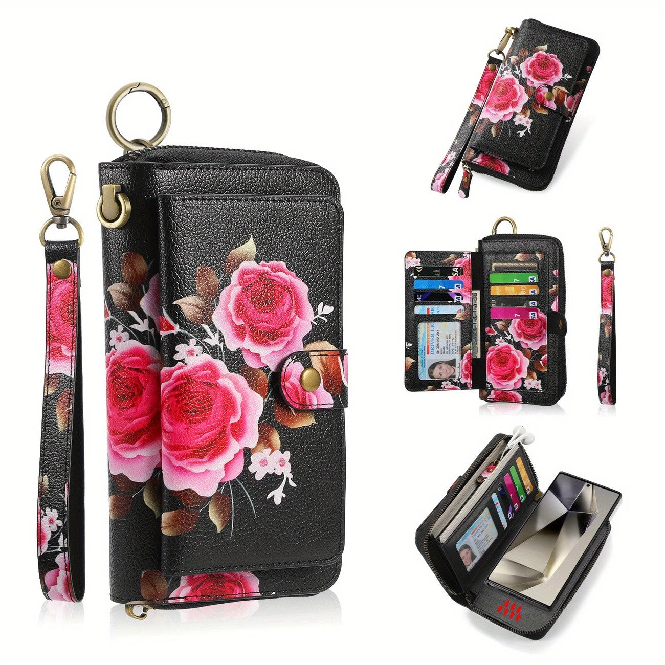PU Leather Long Wallet Clutch Bag