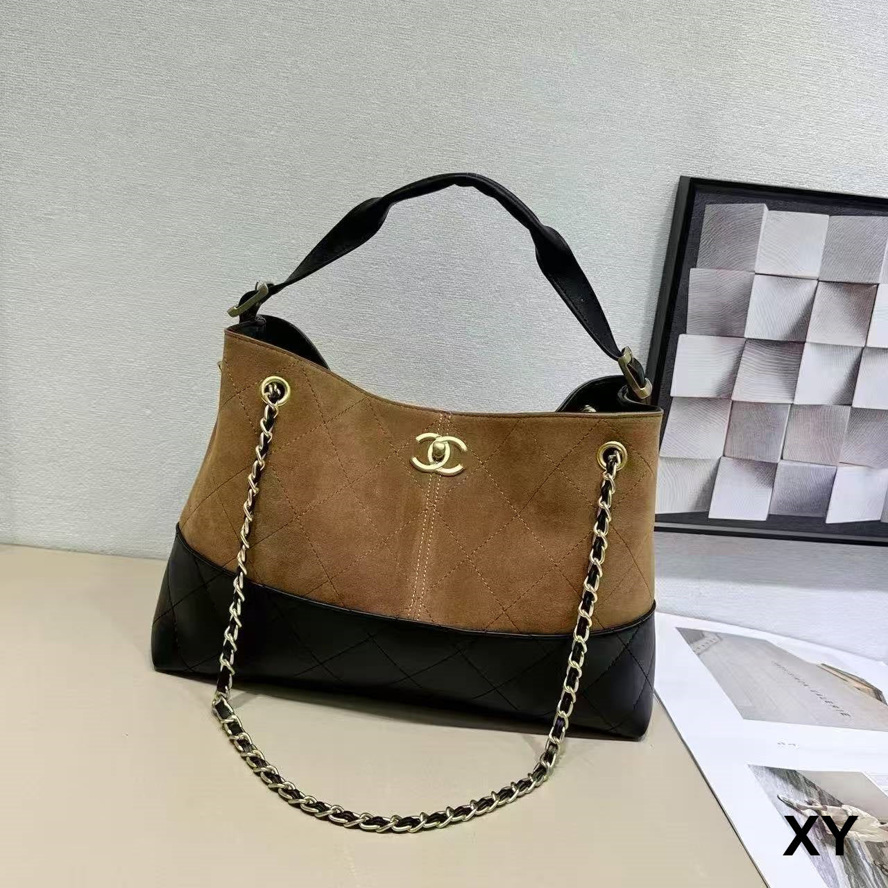 Suede Shopping Bag