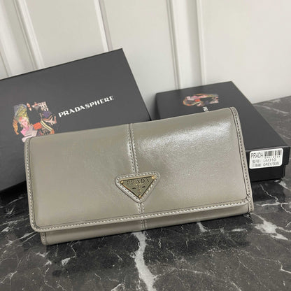 Black Leather Long Wallet