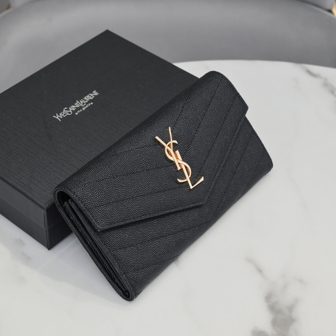 Cassandre Metalasse Large Flap Wallet Gold-Tone Hardware