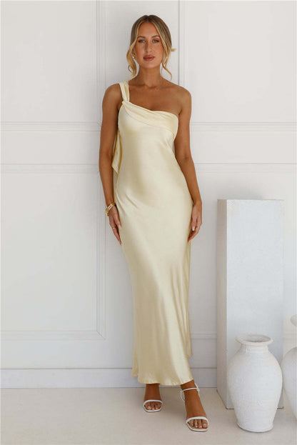 Women's Solid Color Strapless Dress