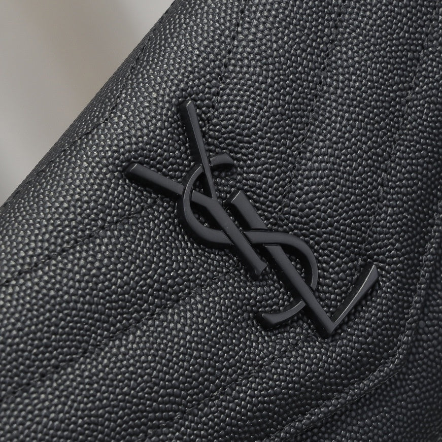Cassandre Metalasse Large Flap Wallet Black Hardware