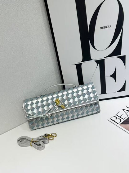 Woven Leather Clutch